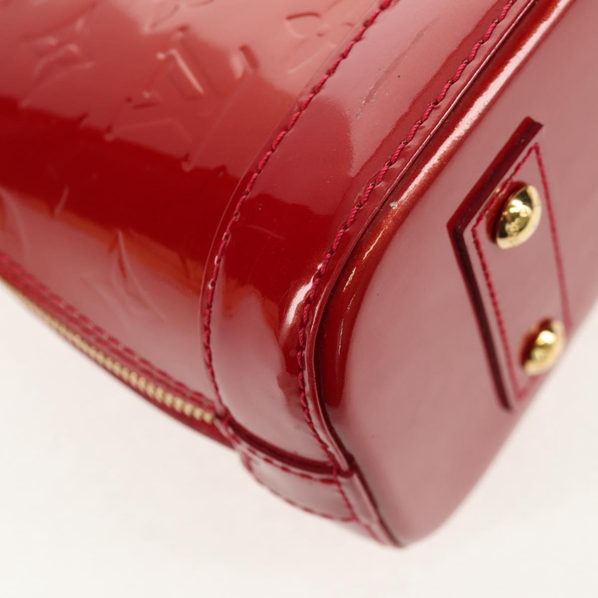 Louis Vuitton Alma Handbag Monogram Vernis, RED, PATENT_LEATHER, Handbag