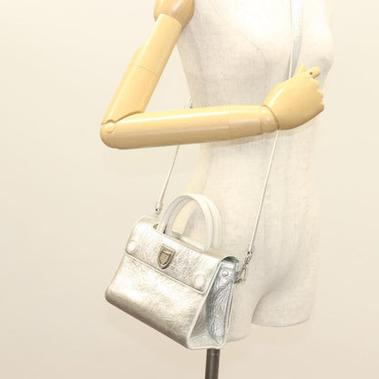 Christian Dior Diorever Bag Leather, SILVER, LEATHER, Bag