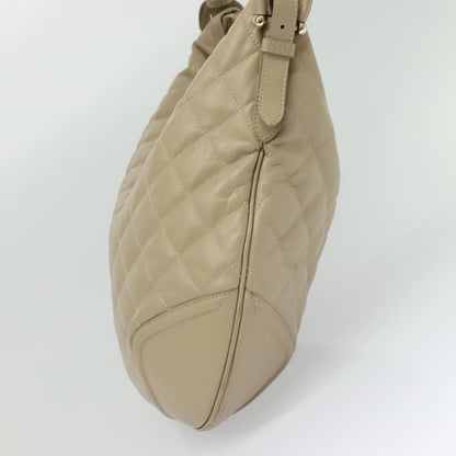 Burberry Hoxton Hobo Quilted Leather, BEIGE, LEATHER, Shoulder bag