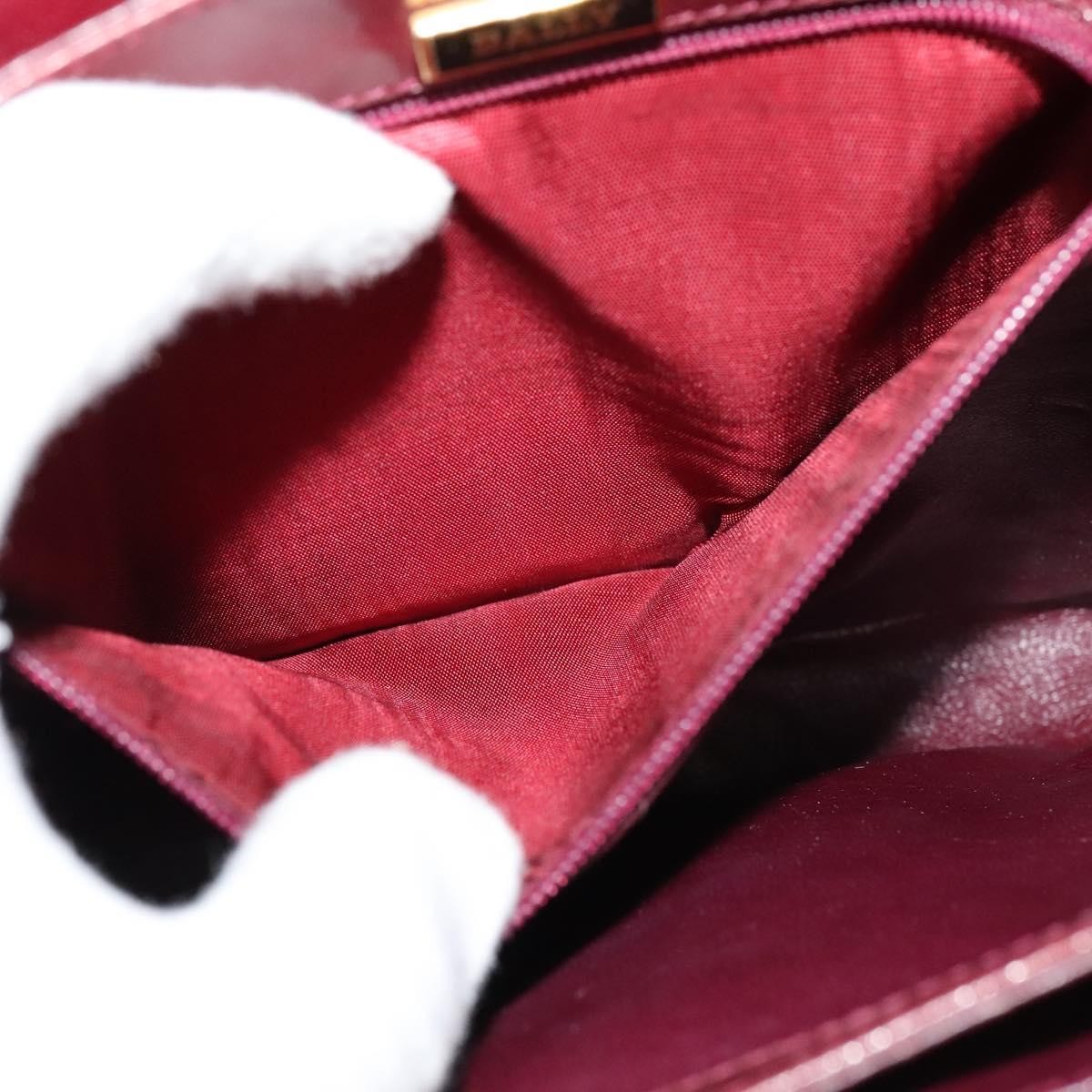 Bally Vintage Shoulder Bag Leather, BURGUNDY, LEATHER, Shoulder bag