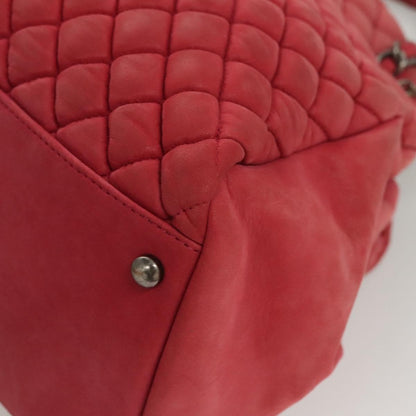 Chanel Matelasse Chain Shoulder Bag Leather, Pink, Leather, Handbag