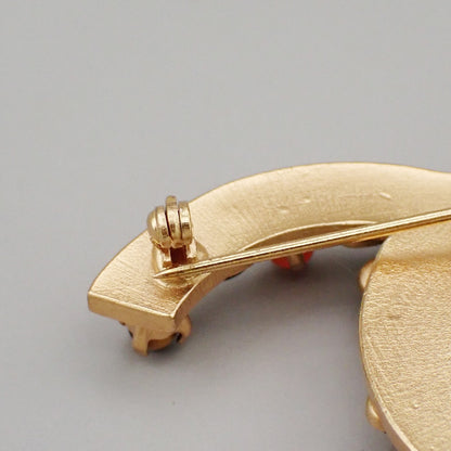 Chanel CC Logo Brooch Crystal Embellished Metal, GOLD, GOLD_PLATED, Brooch