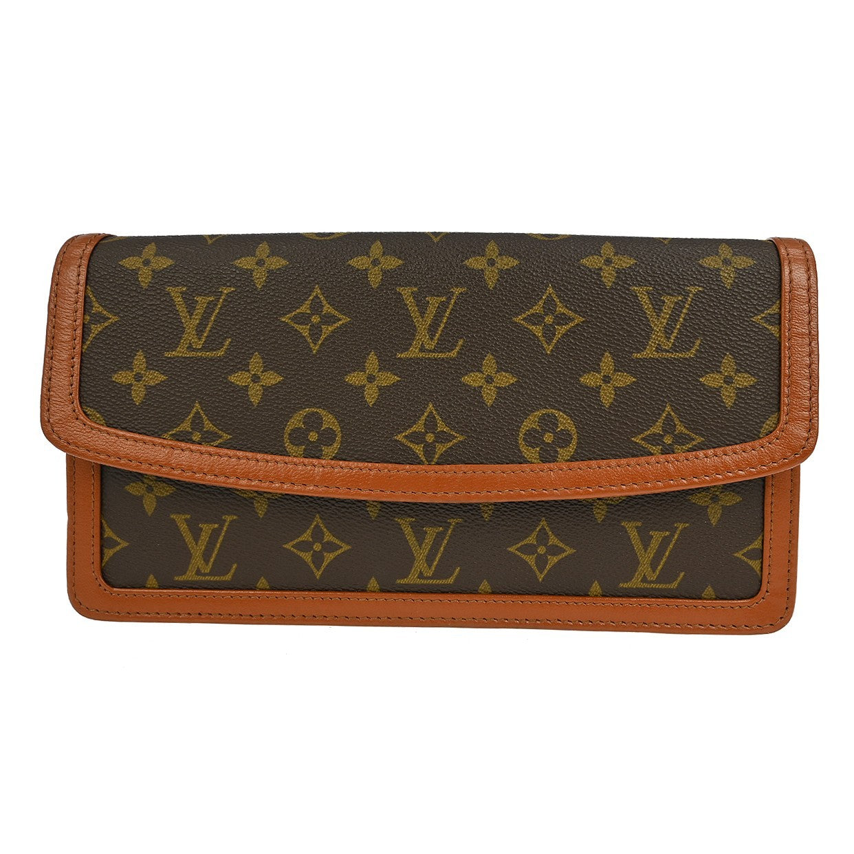 Louis Vuitton Dame Pochette Monogram Canvas, BROWN, CANVAS, Clutche & pouche
