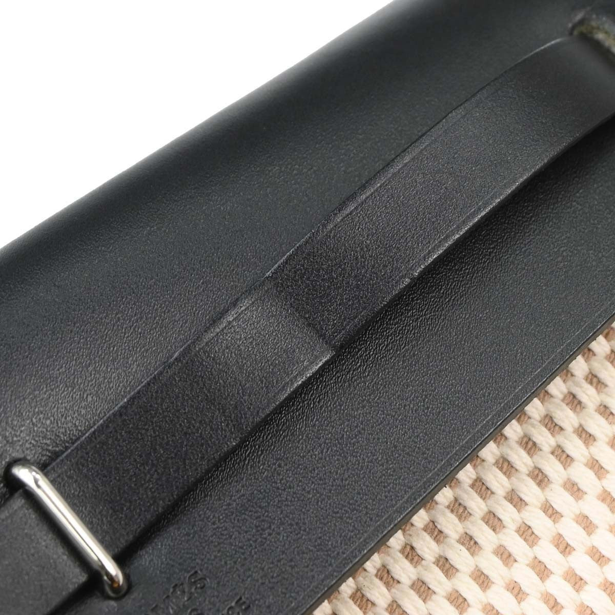 Hermes Herbag Clutch Canvas, Black, Canvas, Handbag