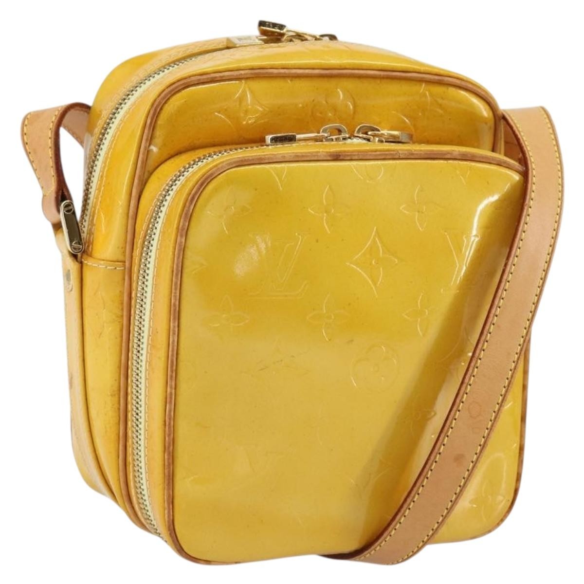 Louis Vuitton Wooster Handbag Monogram Vernis, YELLOW, PATENT_LEATHER, Shoulder bag