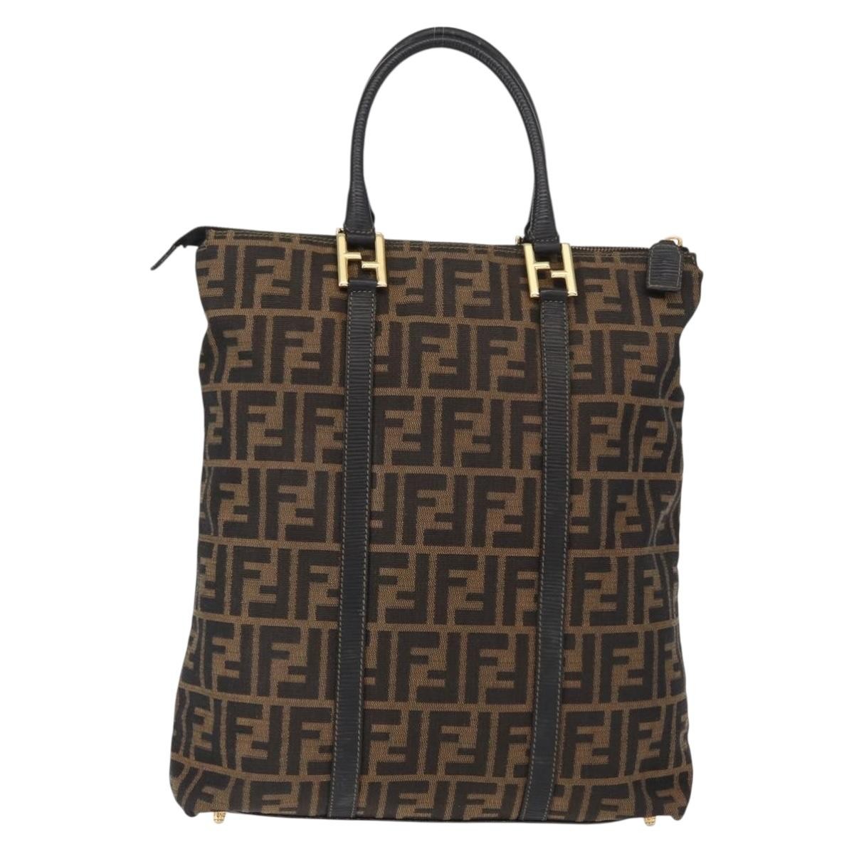 Fendi Zucca Tote bag Canvas, BLACK, CANVAS, Tote bag