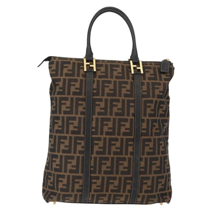Fendi Zucca Tote bag Canvas, BLACK, CANVAS, Tote bag