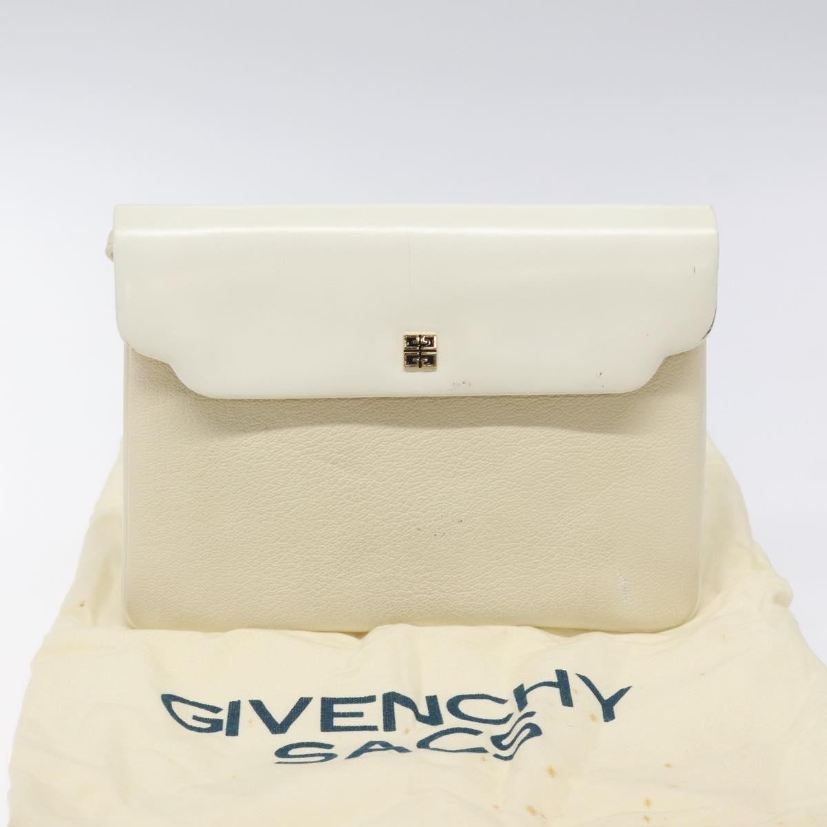 Givenchy Vintage 4G shoulder bag Leather, WHITE, LEATHER, Shoulder bag