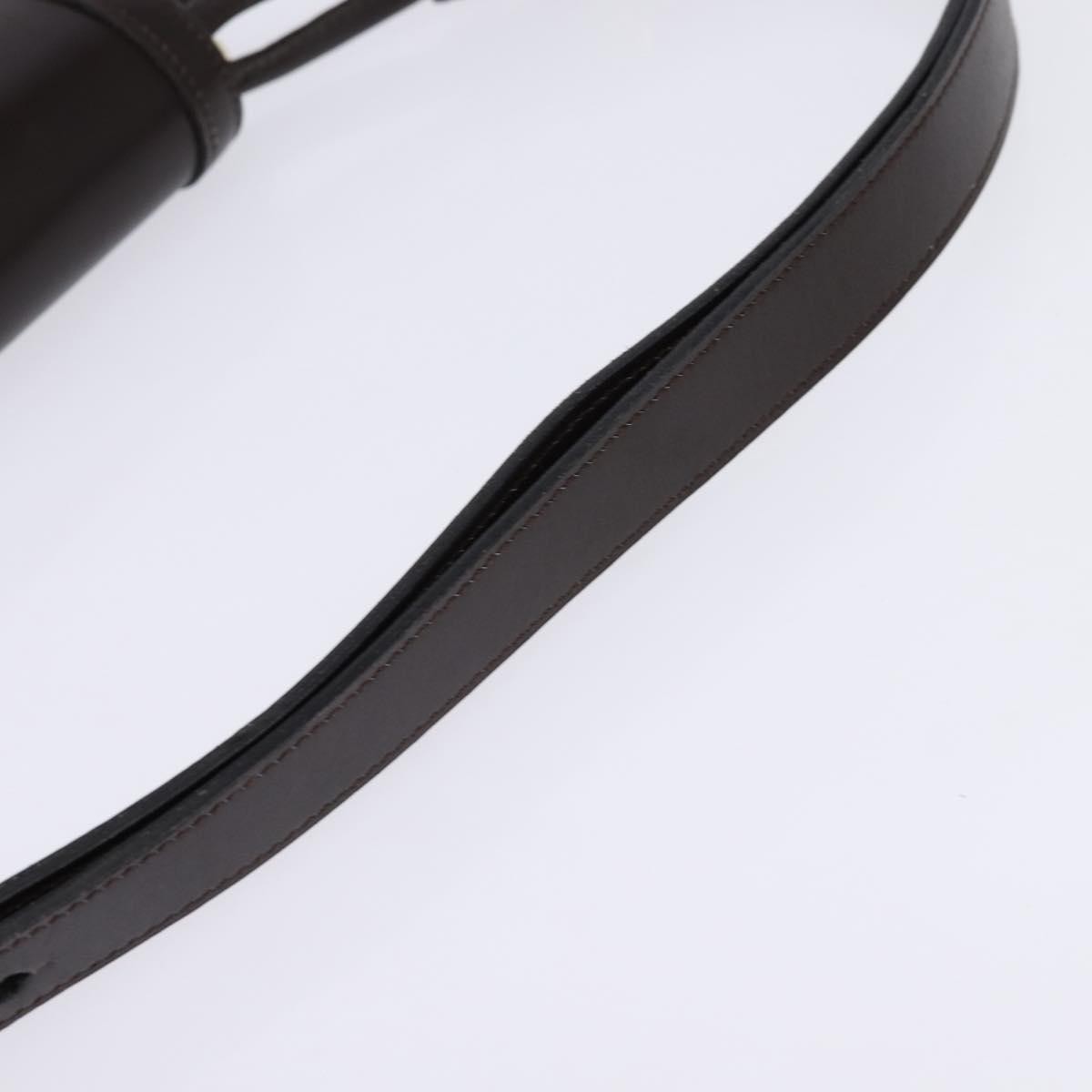 Christian Dior Flap Shoulder Bag Leather, BROWN, LEATHER, Shoulder bag