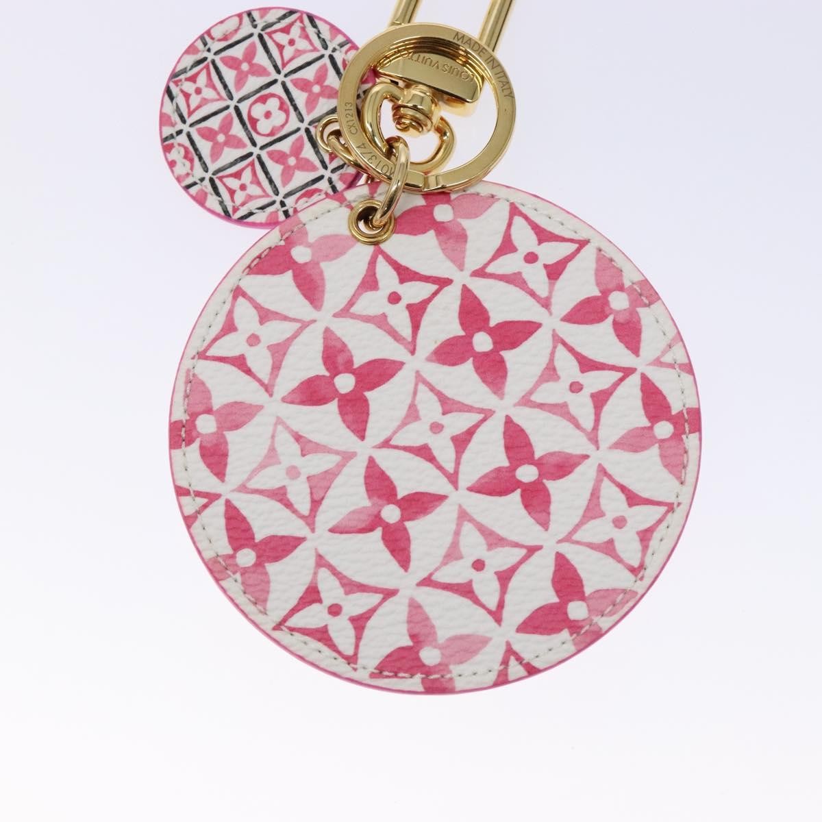 Louis Vuitton Illustre Bag Charm and Key Holder Spring in the City Monogram Giant Canvas, PINK, CANVAS, Charms and Keychains