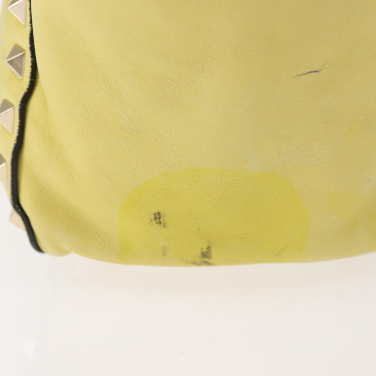 Valentino Garavani Rockstud Tote Soft Leather, YELLOW, LEATHER, Tote bag