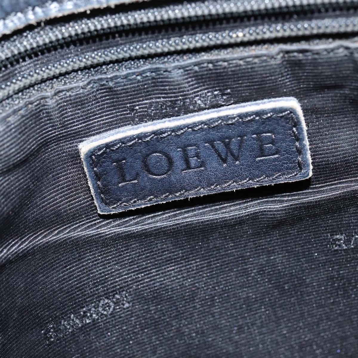 Loewe Anagram Shoulder Bag Leather, BLACK, LEATHER, Shoulder bag
