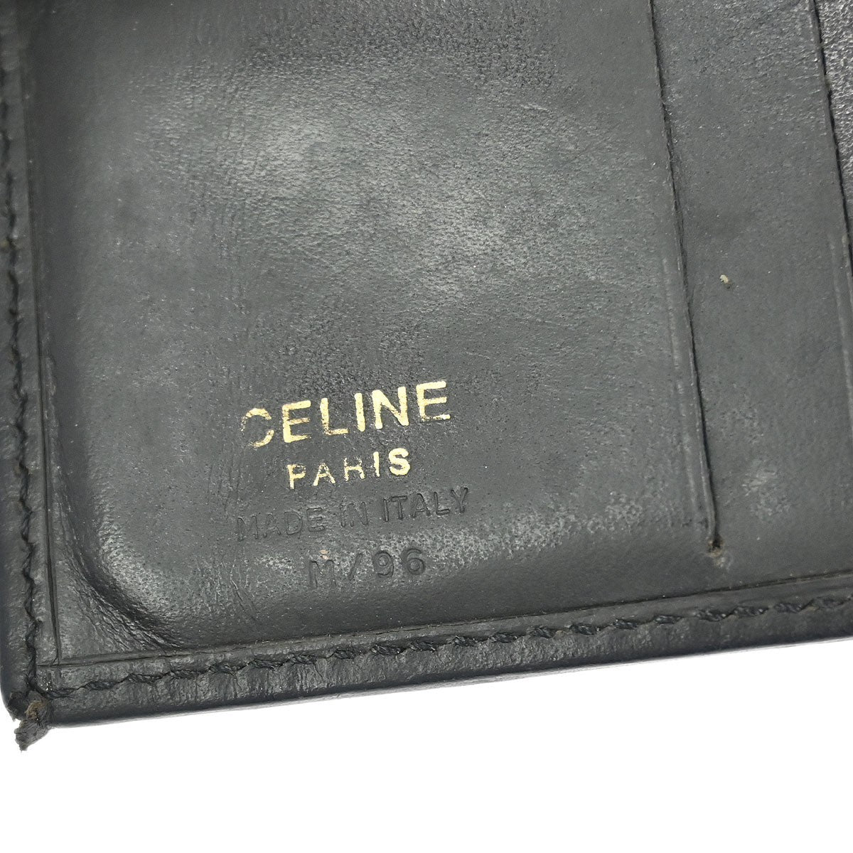 Celine Vintage Bifold Wallet Macadam Coated Canvas, BLACK, PVC, Wallets