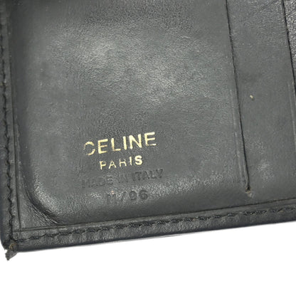 Celine Vintage Bifold Wallet Macadam Coated Canvas, BLACK, PVC, Wallets