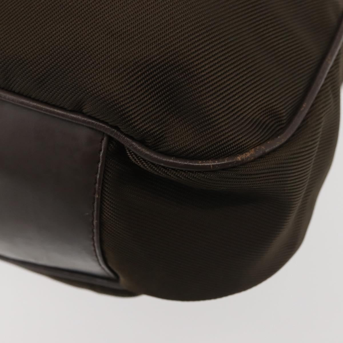 Gucci Sherry bamboo Shoulder Bag Nylon, KHAKI, NYLON, Shoulder bag