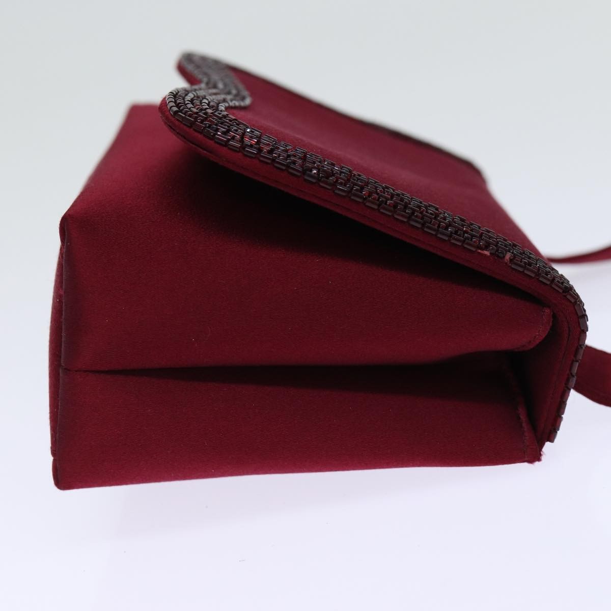 Chanel Flap shoulder Bag Satin, RED, SATIN, Shoulder bag