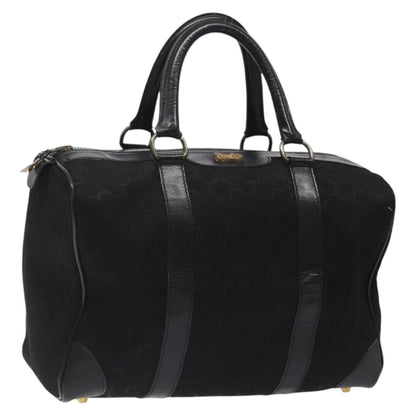 Celine C Sulky Handbag Canvas, BLACK, CANVAS, Handbag
