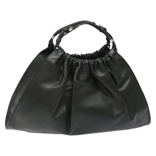 Gucci Vintage Handbag Leather, KHAKI, LEATHER, Handbag