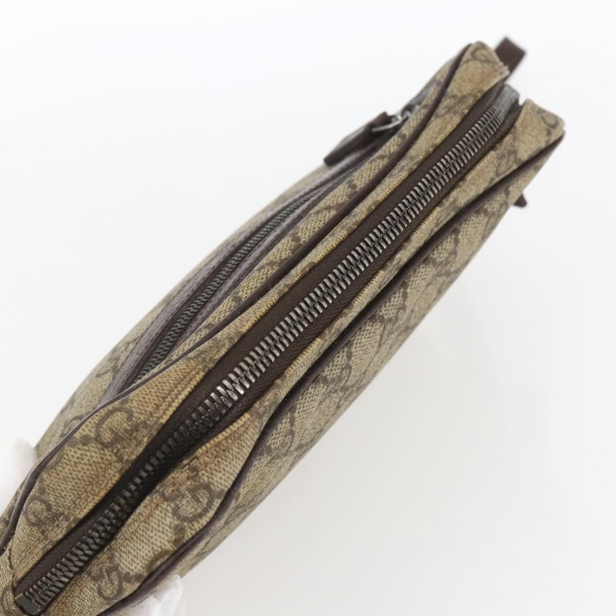 Gucci Wristlet Clutch GG Coated Canvas, BEIGE, CANVAS, Clutche & pouche