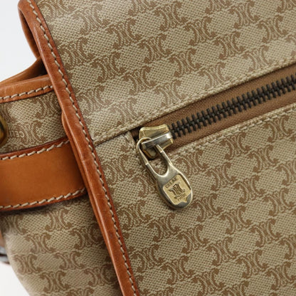 Celine Macadam Shoulder Bag PVC Leather, BEIGE, CANVAS, Shoulder bag