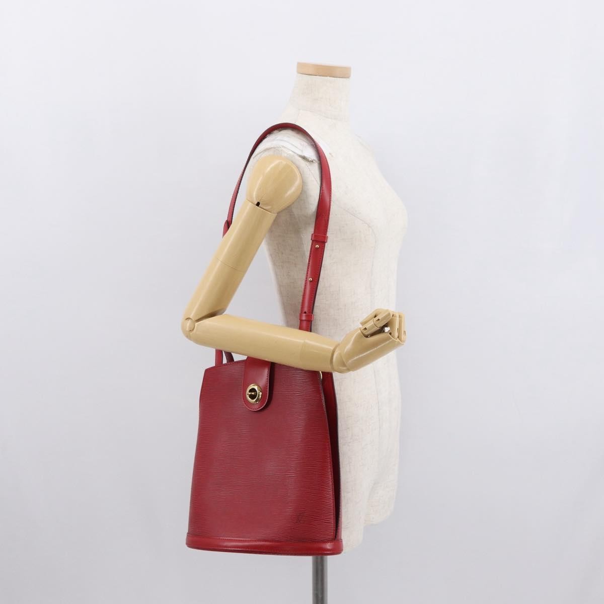 Louis Vuitton Cluny Shoulder Bag Epi Leather, RED, LEATHER, Shoulder bag