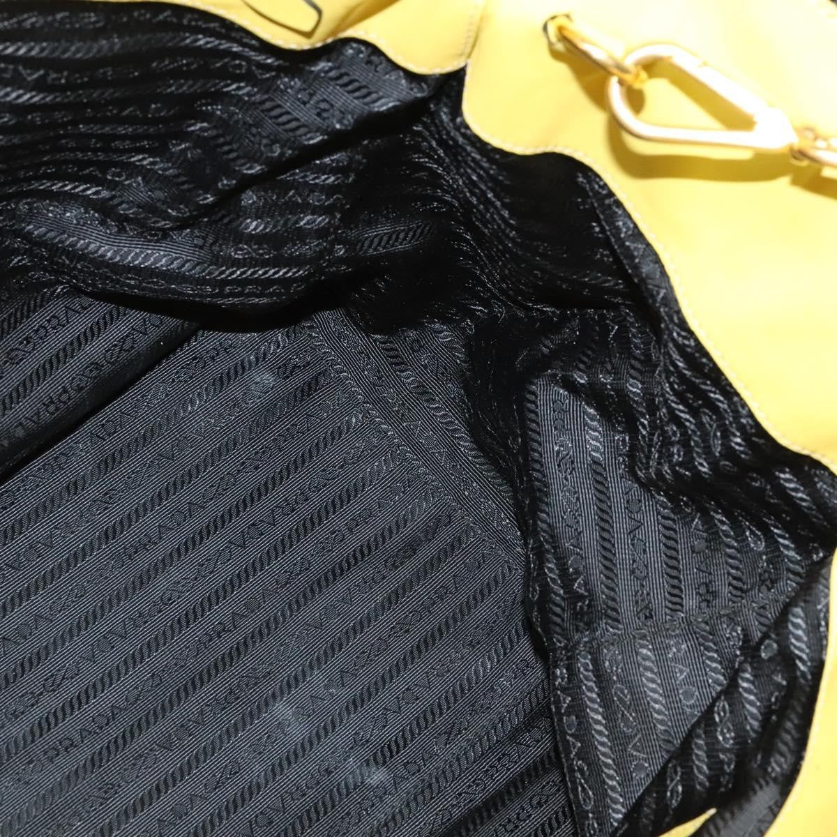 Prada Concept Double Zip Tote Calfskin, YELLOW, LEATHER, Tote bag