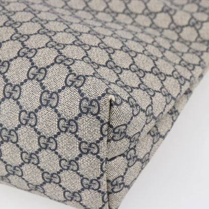 Gucci Open Tote GG Canvas, NAVY, CANVAS, Tote bag