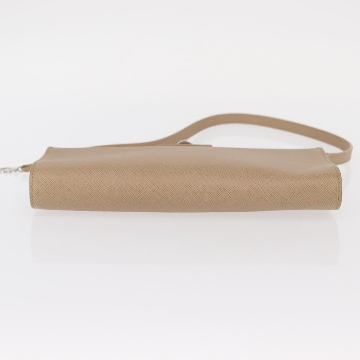 Salvatore Ferragamo Gancini Shoulder Bag Leather, BEIGE, LEATHER, Shoulder bag