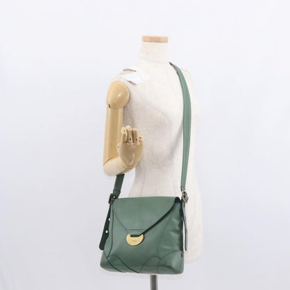 Chloe Vintage Flap shoulder bag Leather, GREEN, LEATHER, Shoulder bag