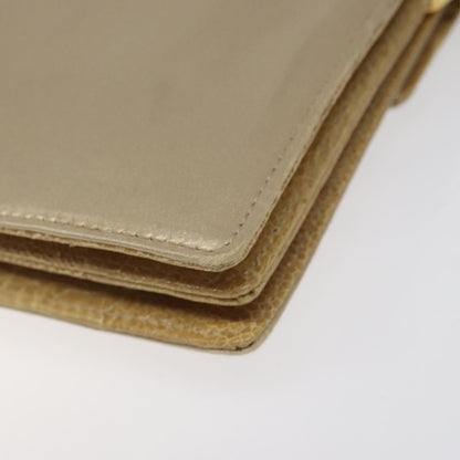 Fendi Square Flap Leather, BEIGE, SATIN, Shoulder bag