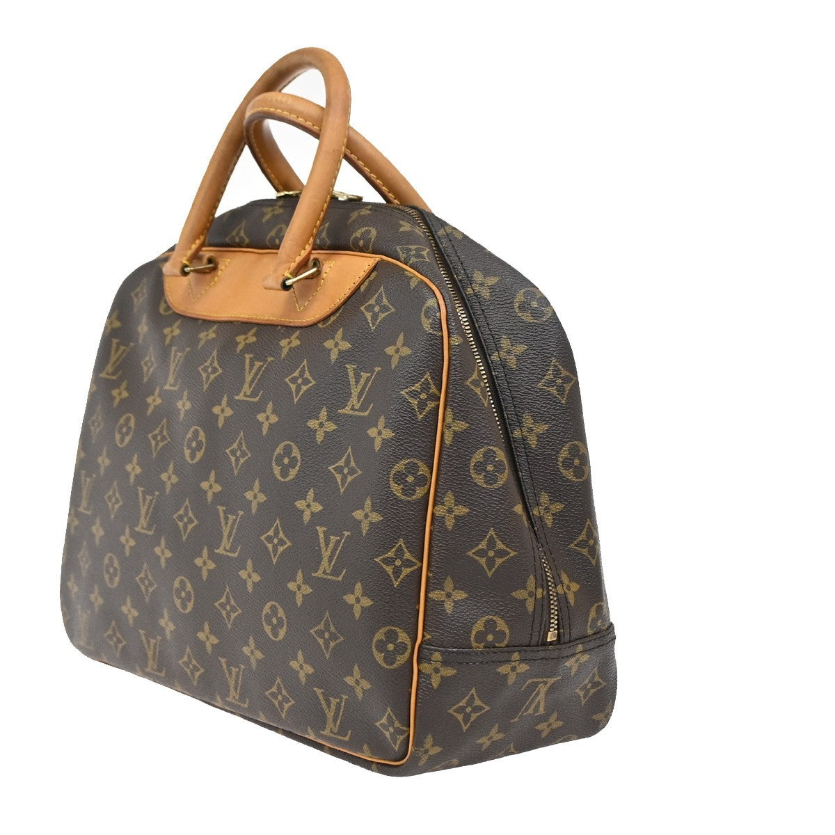 Louis Vuitton Deauville Handbag Monogram Canvas, BROWN, CANVAS, Handbag