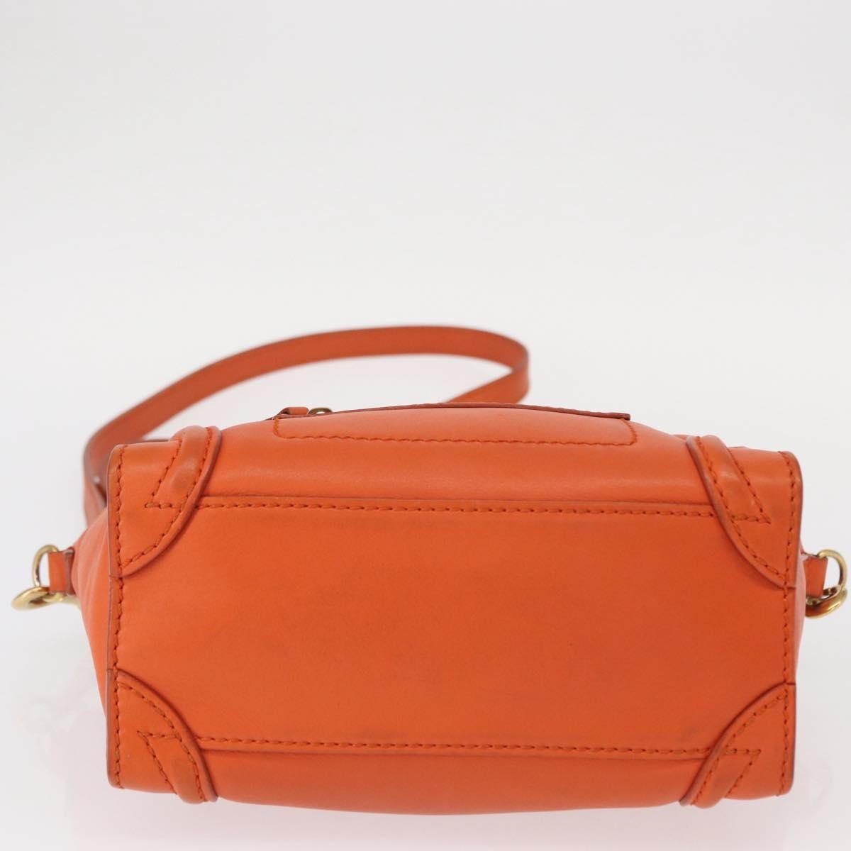 Celine Luggage Bag Smooth Leather, ORANGE, LEATHER, Handbag