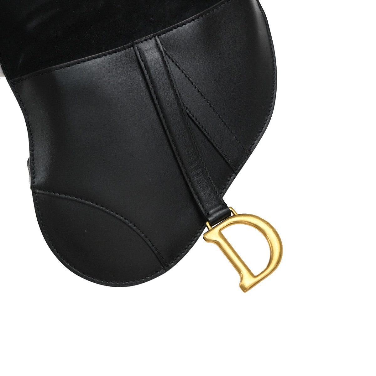 Christian Dior Saddle Belt Bag Leather, BLACK, LEATHER, Clutche & pouche