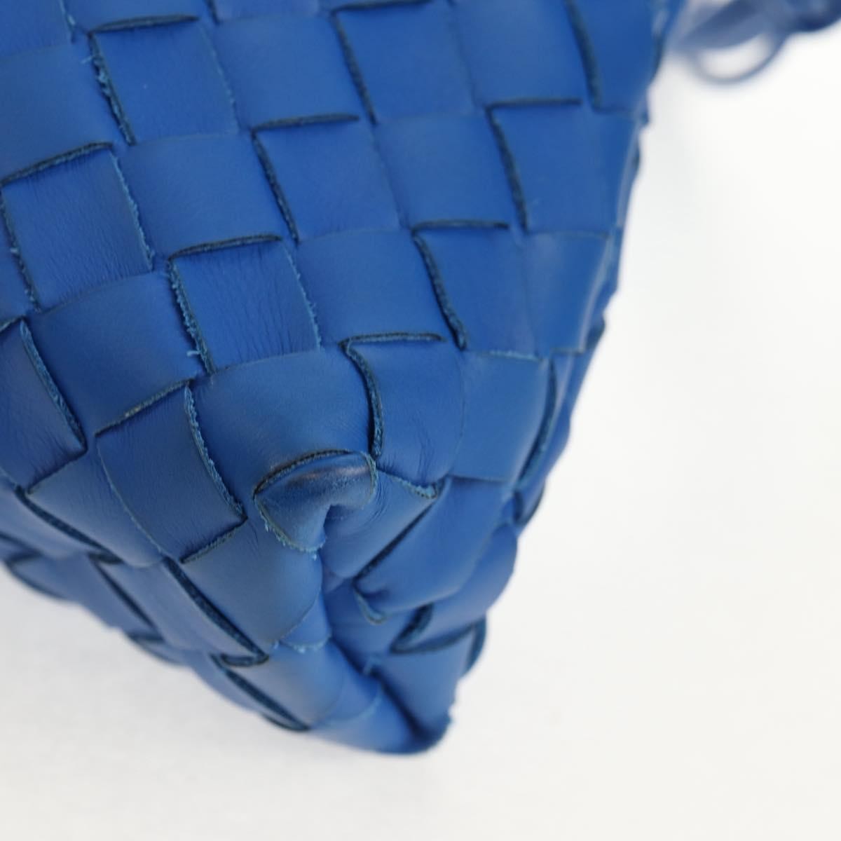 Bottega Veneta Zip Pouch Intrecciato Nappa, BLUE, LEATHER, Clutche & pouche