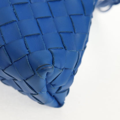 Bottega Veneta Zip Pouch Intrecciato Nappa, BLUE, LEATHER, Clutche & pouche