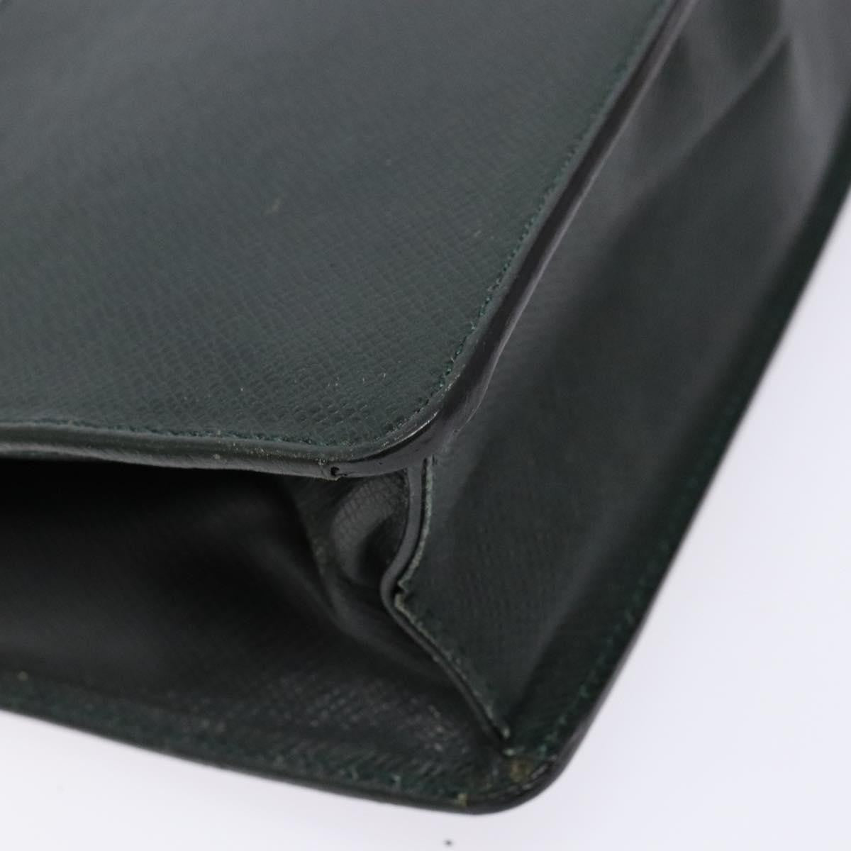 Louis Vuitton Kourad Pouch Taiga, GREEN, LEATHER, Clutche & pouche