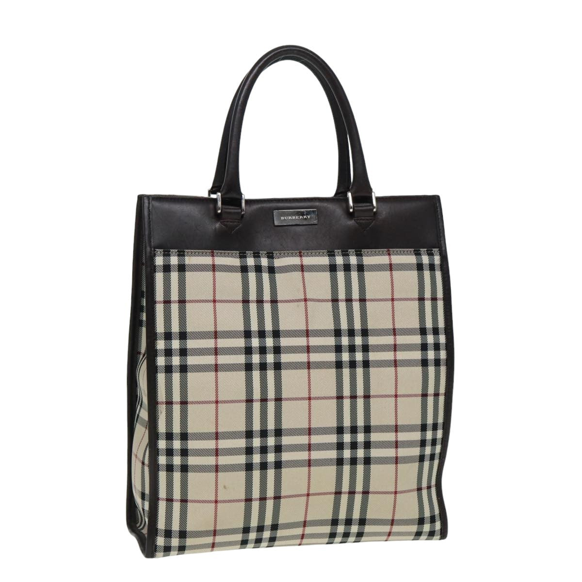 Burberry Nova Check Tote canvas check pattern, BEIGE, CANVAS, Tote bag