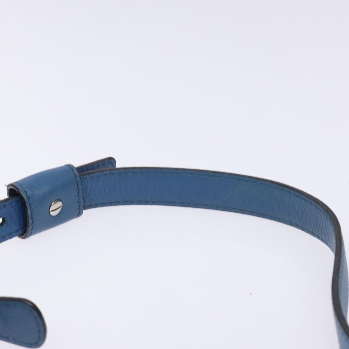 Salvatore Ferragamo Gancini Shoulder Bag Leather, BLUE, LEATHER, Shoulder bag