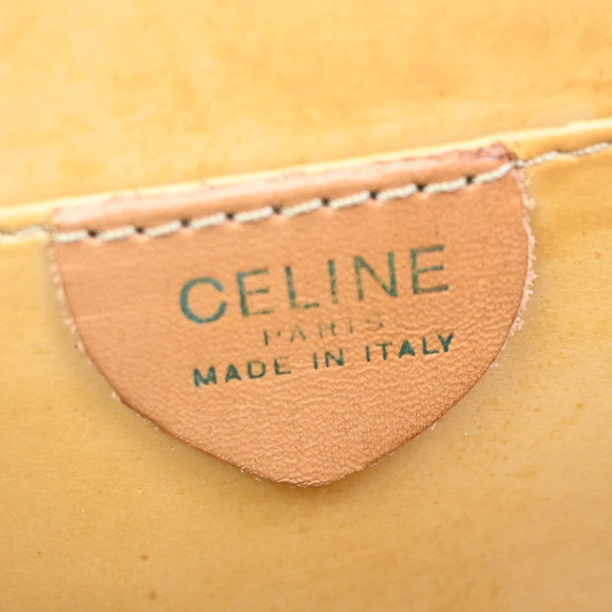 Celine Vintage Macadam Handbag Canvas and Leather, BROWN, CANVAS, Handbag