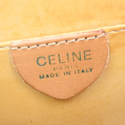 Celine Vintage Macadam Handbag Canvas and Leather, BROWN, CANVAS, Handbag