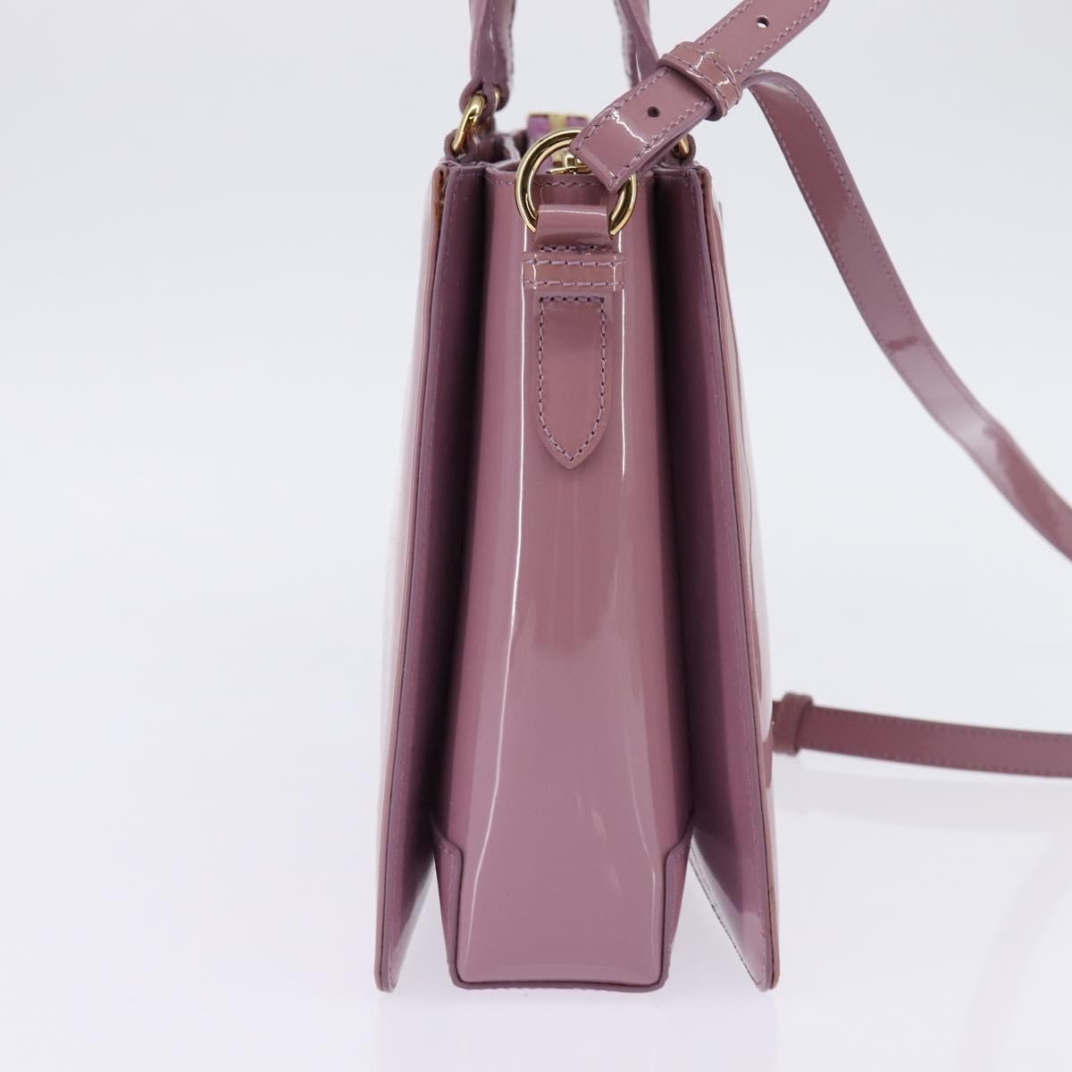 Salvatore Ferragamo Vala Handbag Patent leather, PURPLE, PATENT_LEATHER, Handbag