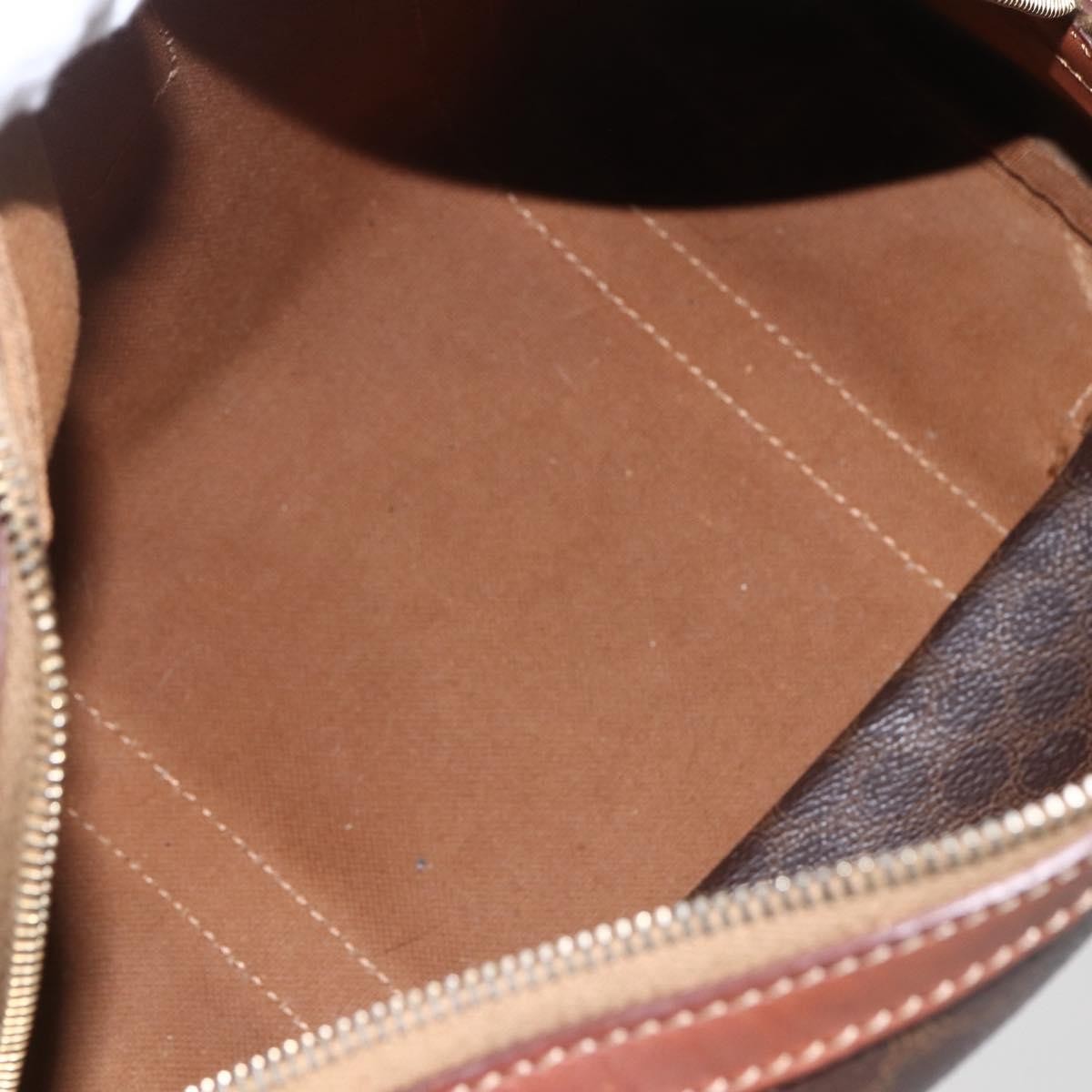 Celine Vintage Macadam Handbag Canvas and Leather, BROWN, CANVAS, Shoulder bag