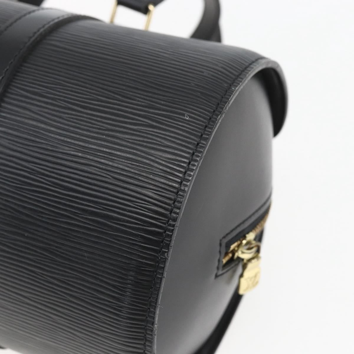 Louis Vuitton Soufflot Handbag Epi Leather, BLACK, LEATHER, Handbag