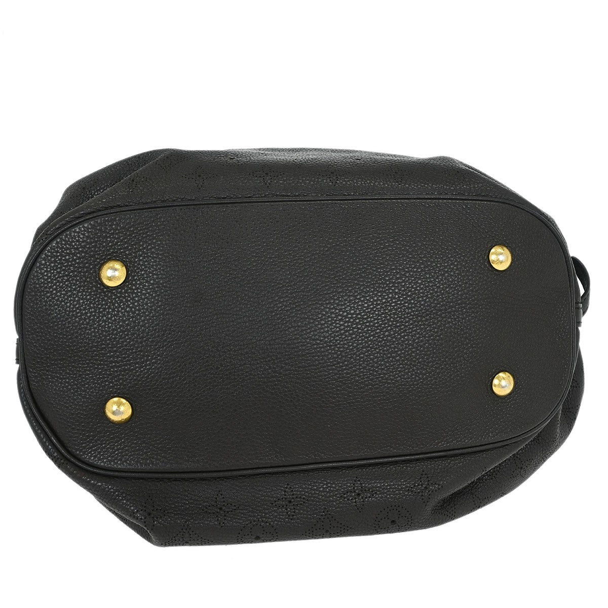 Louis Vuitton L Hobo Mahina Leather, BROWN, LEATHER, Handbag