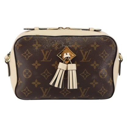 Louis Vuitton Saintonge Handbag Monogram Canvas with Leather, WHITE, CANVAS, Handbag