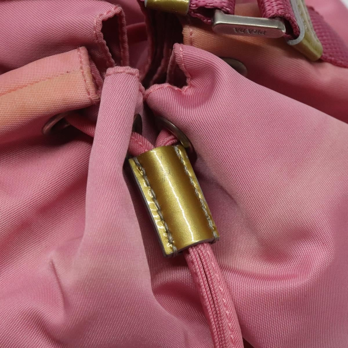 Prada Drawstring Bucket Bag Tessuto, PINK, NYLON, Handbag