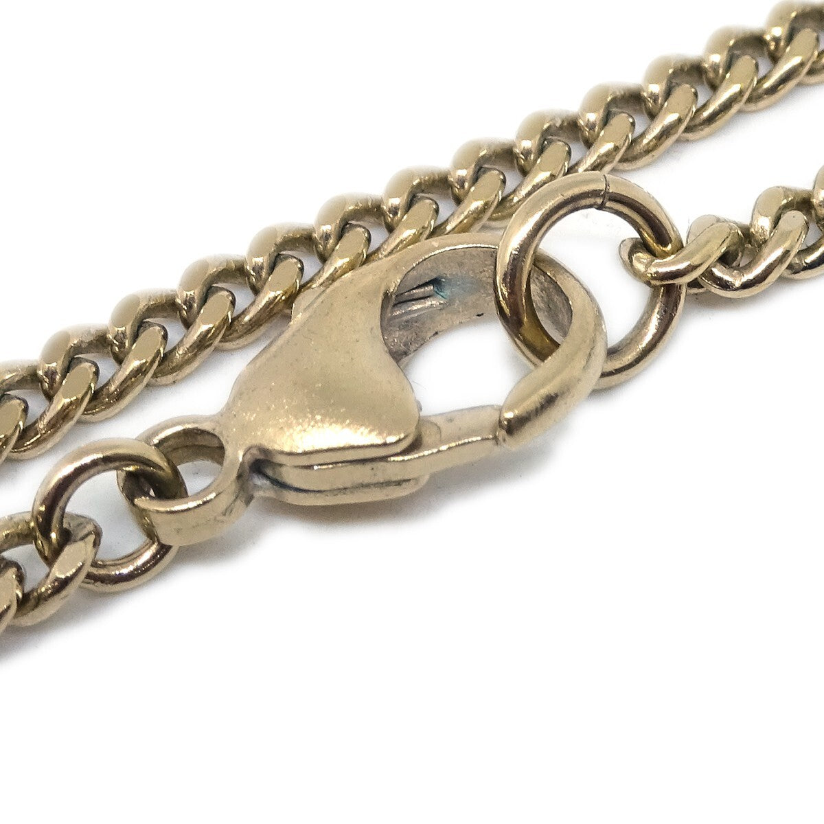 Chanel CC Bow Chain Pendant Necklace Metal with Leather, GOLD, GOLD_PLATED, Necklace