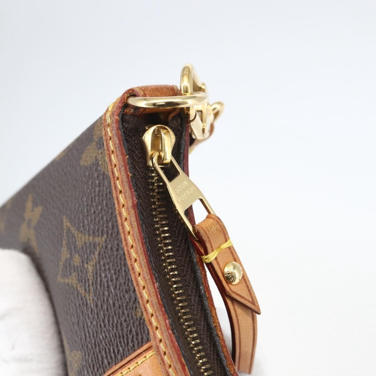 Louis Vuitton Delightful Pochette Monogram Canvas, BROWN, CANVAS, Clutche & pouche