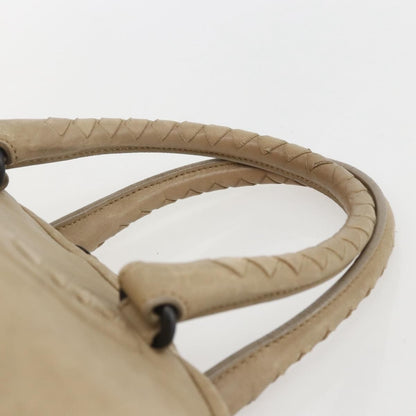 Bottega Veneta Intrecciato Handbag Leather, BEIGE, LEATHER, Handbag