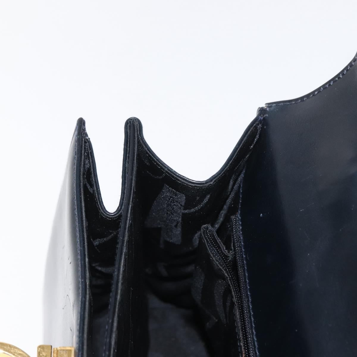 Salvatore Ferragamo Convertible Top Handle Bag Leather, NAVY, LEATHER, Handbag